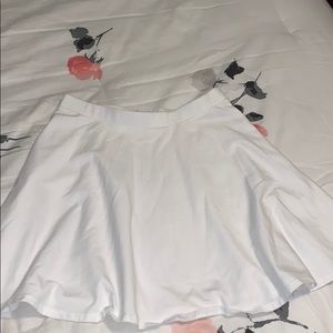 white skater skirt